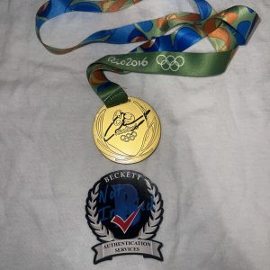 Andy Murray Signed 2016 Rio Olympics Replica Gold Medal Tennis Great Beckett #2