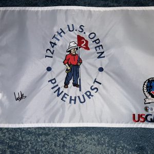 Ludvig Aberg Signed Official 2024 US Open Championship Flag Pinehurst BAS #3