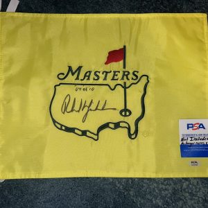 Phil Mickelson Signed Official Undated Masters Flag 3x Masters Champ PSA/DNA