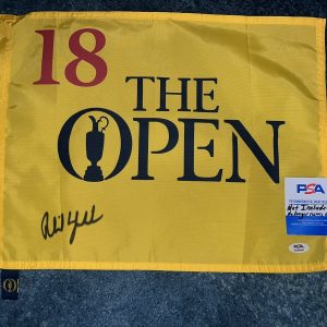 Phil Mickelson Signed Official Undated Open Championship Flag British PSA/DNA