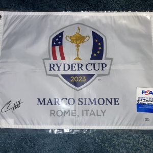 Tyrrell Hatton Signed Official 2023 Ryder Cup Flag Marco Simone Champ PSA/DNA #2