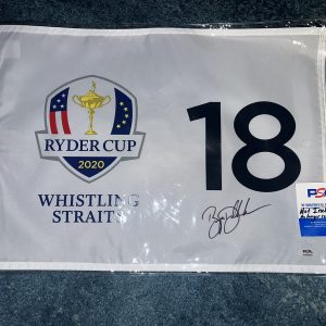 Bryson DeChambeau Signed Official 2020 Ryder Cup Flag Whistling Straits PSA #2