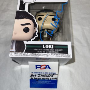 Tom Hiddleston Signed Official Loki Funko Pop Marvel Movies PSA/DNA