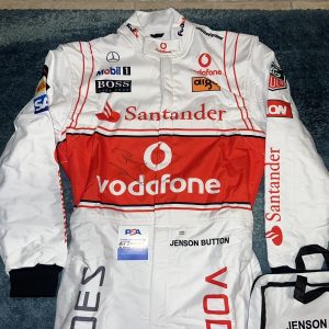 Jenson Button Signed Full Size McLaren 2010 Season Race Suit Legend PSA/DNA
