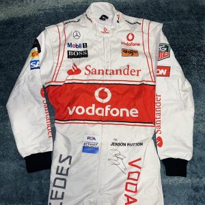 Jenson Button Signed Full Size McLaren 2010 Season Race Suit Legend PSA/DNA #2