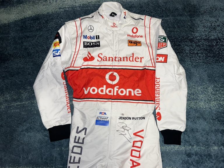 Jenson Button Signed Full Size McLaren 2010 Season Race Suit Legend PSA/DNA #2