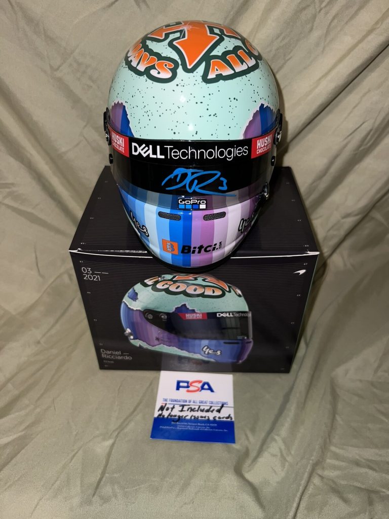 Daniel Ricciardo Signed Official 2021 Season 1:2 Mini Helmet Mclaren PSA/DNA #2