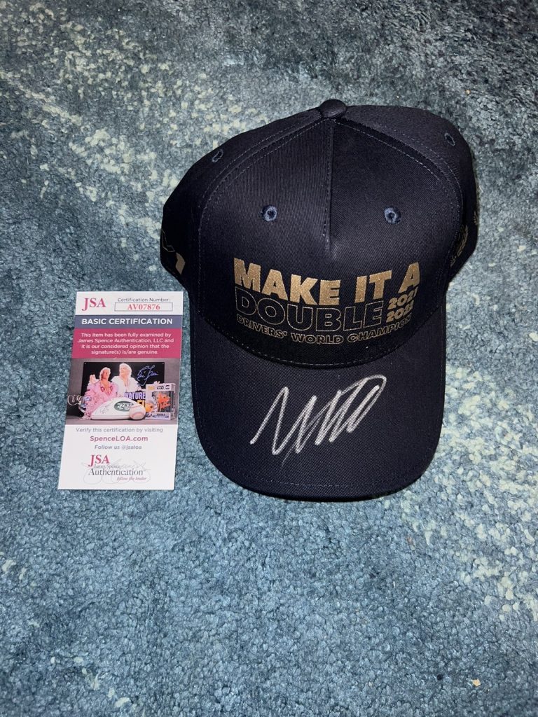 Max Verstappen Signed Red Bull Hat Make It A Double Drivers Champ JSA Auth #2