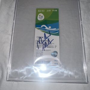 Michael Phelps Signed Rio 2016 Olympic Ticket 28 Gold Medals USA Beckett