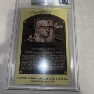 Tony LaRussa Signed Official Baseball HOF Plaque Postcard Cardinals A’s Beckett