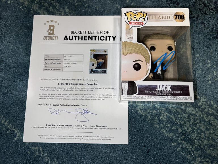 Leonardo DiCaprio Signed Official Jack Funko Pop Figure Titanic Beckett LOA