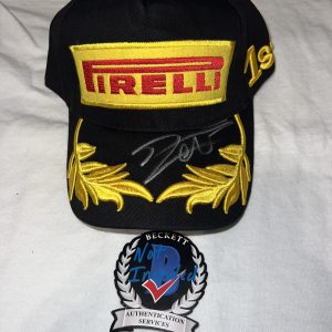 Jacques Villeneuve Signed Pirelli Podium Hat 1997 Formula 1 Champion Beckett #2