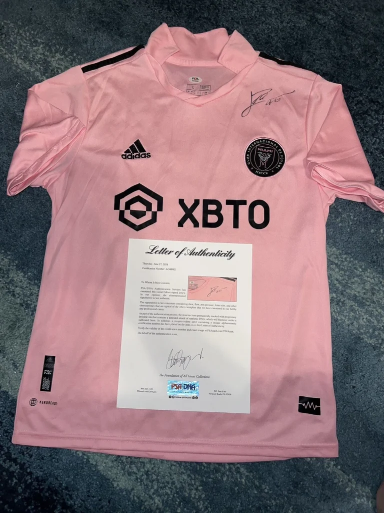 Lionel “Leo” Messi Signed Inter Miami Jersey 2022 World Cup Argentina PSA/DNA