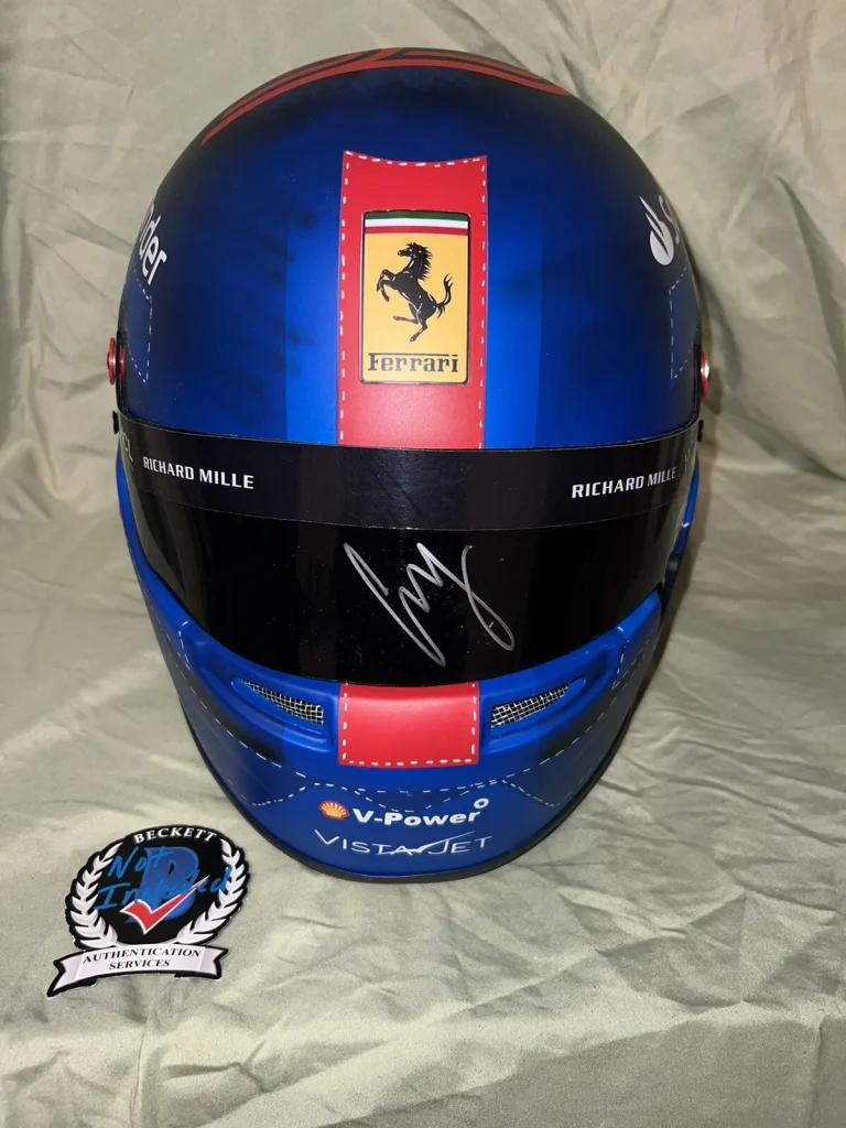 Carlos Sainz Signed 1:1 Full Size Helmet Replica 2024 Miami GP Ferrari Beckett