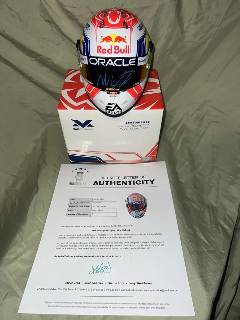 Max Verstappen Signed Official 2023 Season Mini Helmet 1:2 3x Champ Beckett #2