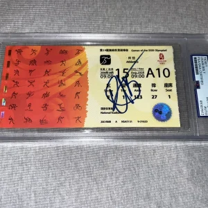 Usain Bolt Signed Official 2008 Beijing Olympics Ticket 3x Gold Jamaica PSA/DNA