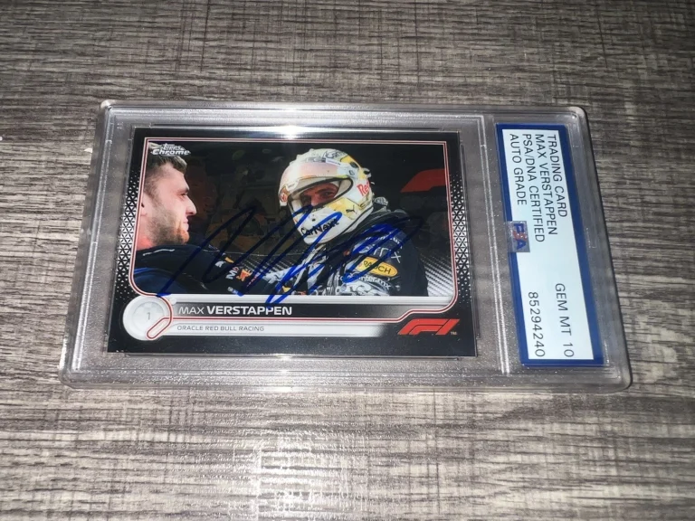 Max Verstappen Signed 2022 Topps Chrome F1 Card #4 Red Bull Auto 10 PSA/DNA