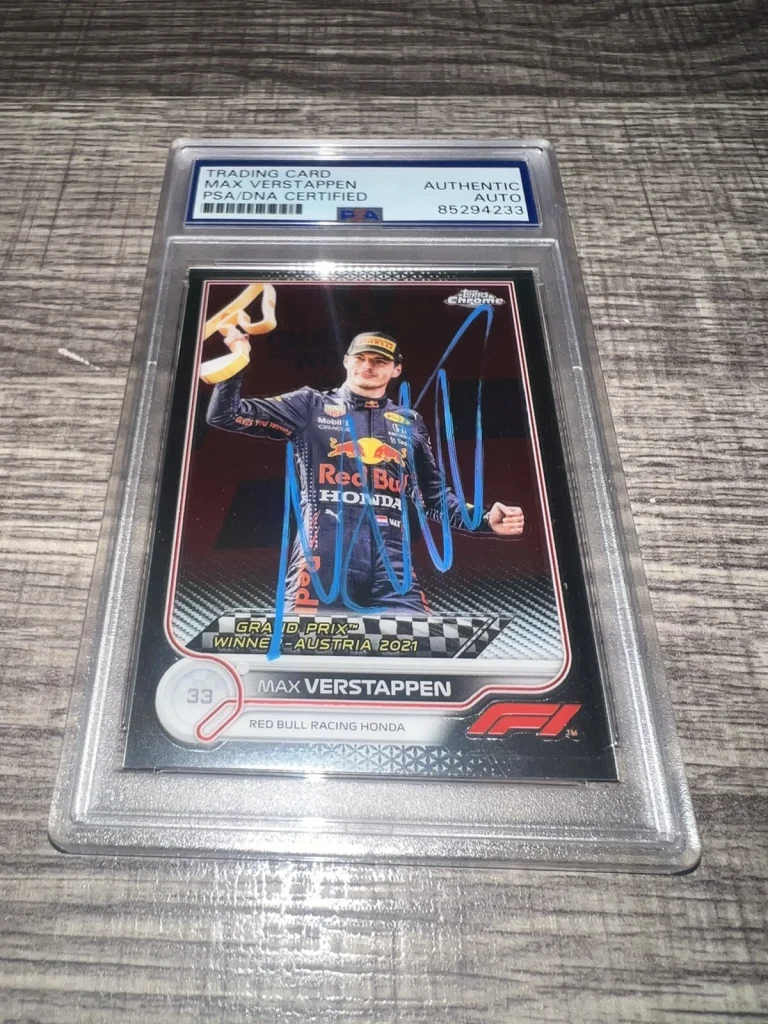 Max Verstappen Signed 2022 Topps Chrome F1 Card #159 Red Bull Racing PSA/DNA