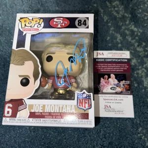 Joe Montana Signed Official SF 49’ers Funko Pop Figure Hall Of Fame JSA Auth
