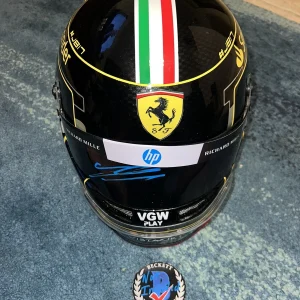 Charles Leclerc Signed 1:1 Full Size Helmet 2024 Monza GP Ferrari Winner BAS