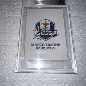 Robert MacIntyre Signed 2023 Ryder Cup Scorecard Marco Simone Beckett Auto 10
