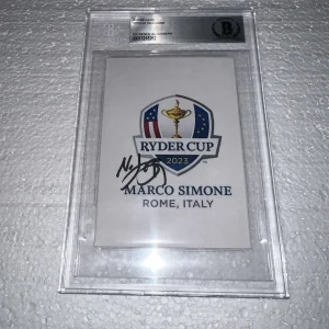 Nicolai Hojgaard Signed 2023 Ryder Cup Scorecard Champion Marco Simone Beckett