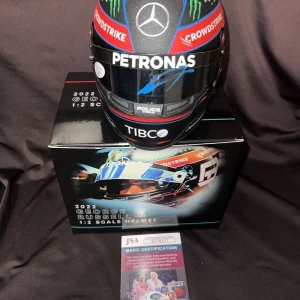 George Russell Signed Official 2022 Season Mini Helmet 1:2 Mercedes JSA Auth