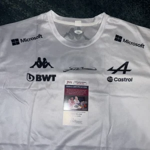 Jack Doohan Signed Alpine T Shirt Formula 1 Superstar 2025 Driver JSA Auth #2