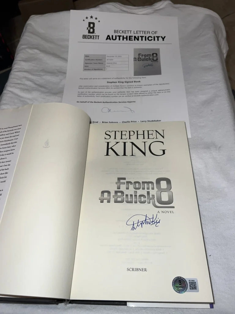 Stephen King Signed 1st Edition, 1 Printing From A Buick 8 Book Beckett LOA