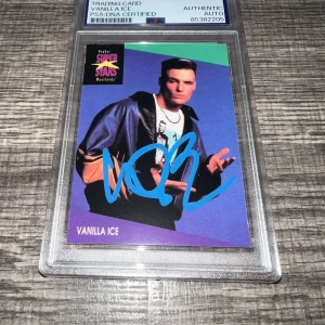 Vanilla Ice Signed 1991 Pro Sets Super Stars Card #145 Superstar PSA/DNA
