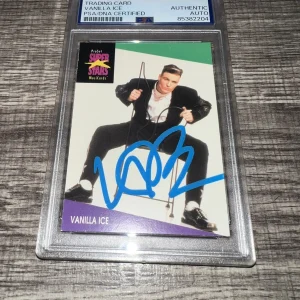Vanilla Ice Signed 1991 Pro Sets Super Stars Card #144 Superstar PSA/DNA
