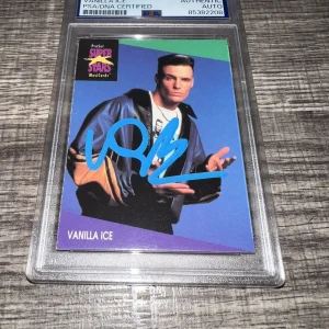 Vanilla Ice Signed 1991 Pro Sets Super Stars Card #145 Superstar PSA/DNA #2
