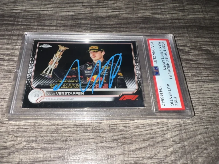 Max Verstappen Signed 2022 Topps Chrome F1 Card #192 Red Bull Champion PSA/DNA