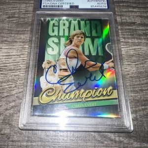 Chris Evert Signed 2024 Topps Chrome Grand Slam Card #GSC-CE Legend PSA/DNA