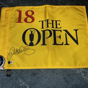 Rory McIlroy Signed Official Undated British Open Championship Flag Beckett #2