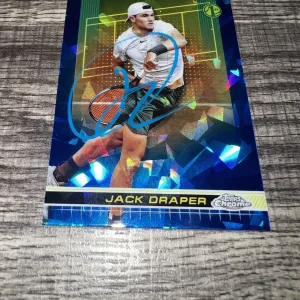 Jack Draper Signed 2024 Topps Chrome Sapphire Trading Card 1st Tennis Superstar