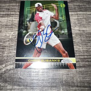 Chris Eubanks Signed 2024 Topps Chrome Trading Card 1st Tennis Superstar