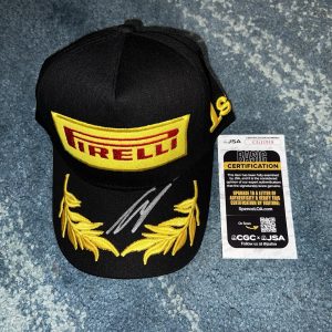 Liam Lawson Signed Pirelli Podium Hat F1 Star Racing Bulls Rookie JSA Auth
