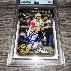 Jackson Merrill Signed 2024 Topps RC Trading Card San Diego Padres PSA/DNA #2