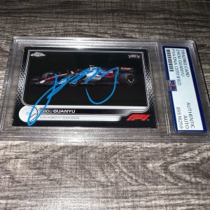 Zhou Guanyu Signed 2022 Topps Chrome F1 Trading Card #126 Alpha Romeo PSA/DNA #2