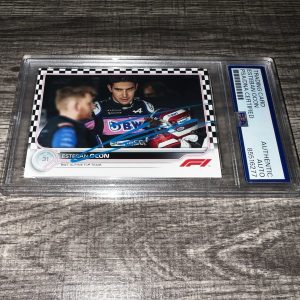 Esteban Ocon Signed 2022 Topps F1 Trading Card #42 Checkerboard Alpine PSA/DNA