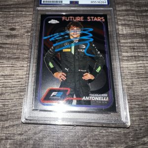 Andrea Kimi Antonelli Signed 2024 Topps Chrome Trading Card #22 F2 PSA/DNA