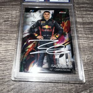 Isack Hadjar Signed 2024 Topps Finest Trading Card #41 F1 Rookie PSA/DNA