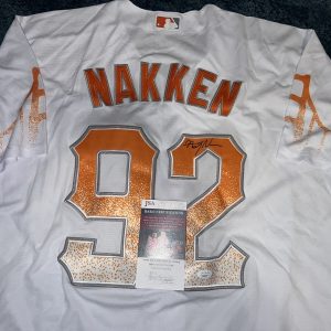 Alyssa Nakken Signed San Francisco Giants Jersey 1sr Female Coach JSA Auth