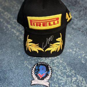 Guenther Steiner Signed Pirelli Podium Hat F1 Legend Haas Principle Beckett #2