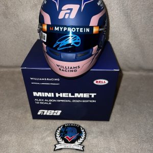 Alex Albon Signed Official 1:2 Mini Helmet 2024 Season Williams Star Beckett