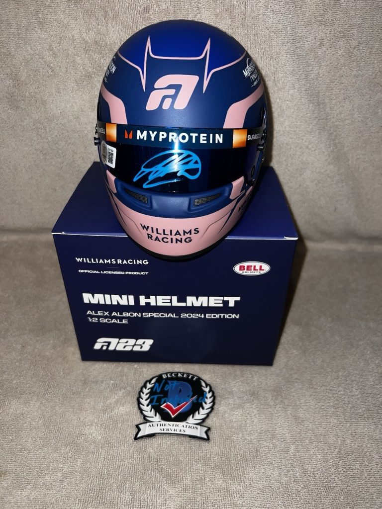 Alex Albon Signed Official 1:2 Mini Helmet 2024 Season Williams Star Beckett