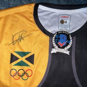 Usain Bolt Signed Puma Rio Olympics Jersey Jamaican Legend Superstar Beckett
