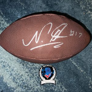 Nakobe Dean Signed Wilson NFL Football Philadelphia Eagles Star Beckett