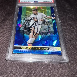 Novak Djokovic Signed 2024 Topps Chrome Sapphire Tennis Trading Card PSA/DNA